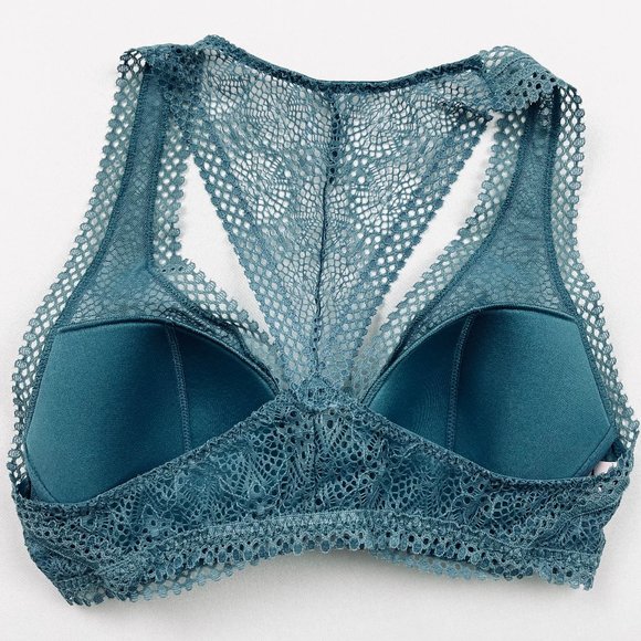 NWOT VICTORIA’S SECRET Plunging Eyelet Lacy Racer Bralette - Picture 5 of 11